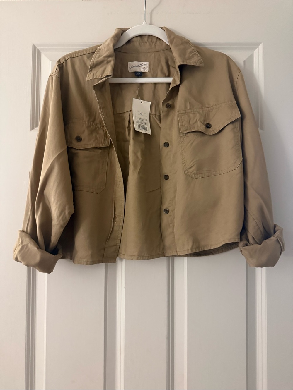 Cropped button down shirt
